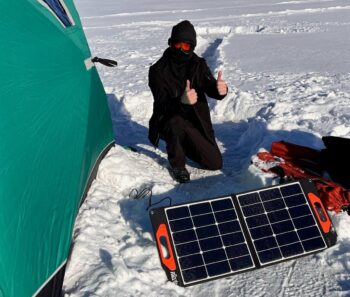 60 Watt Solar Panel on the Ice