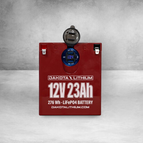 Dakota Lithium 12V 23AH Deep Cycle Battery with USB and Voltmeter