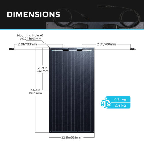 Renogy Black Division 100 Watt Flexible Solar Panel
