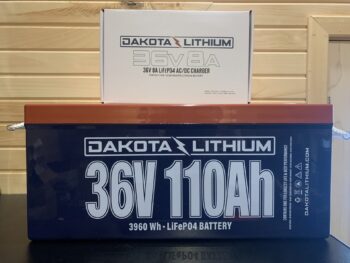 Dakota Lithium 36V 110AH LiFePO4 Deep Cycle Battery. Includes 36V Charger  and Industry Leading Full 11 Year Warranty. In Stock at our Shop in Milton,  Ontario and Free Shipping Canada Wide. 